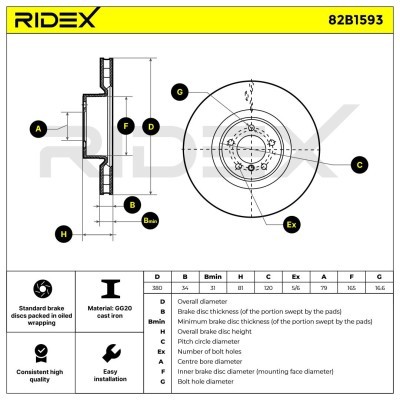 Brake Disc RIDEX 82B1593 82B1593 - photo 7