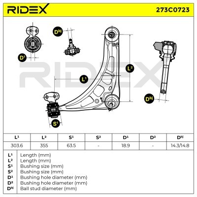Control Arm RIDEX 273C0723 273C0723 - photo 8