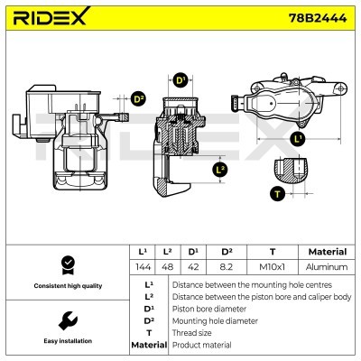 Brake Caliper RIDEX 78B2444 78B2444 - photo 6