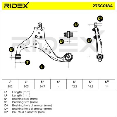 Control Arm RIDEX 273C0184 273C0184 - photo 4
