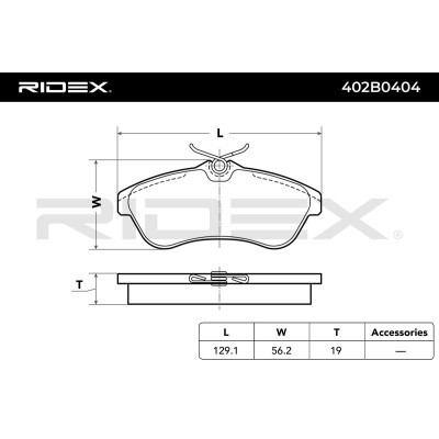 Brake Pads Set RIDEX 402B0404 402B0404 - photo 4