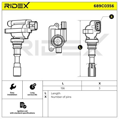 Ignition Coil RIDEX 689C0356 689C0356 - photo 7