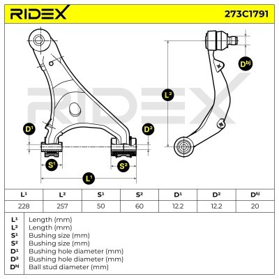 Control Arm RIDEX 273C1791 273C1791 - photo 8