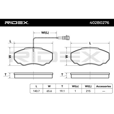 Brake Pads Set RIDEX 402B0276 402B0276 - photo 5