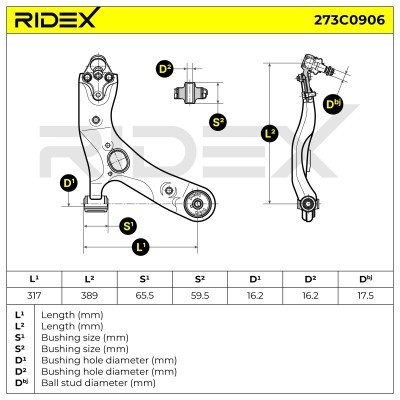 Control Arm RIDEX 273C0906 273C0906 - photo 7