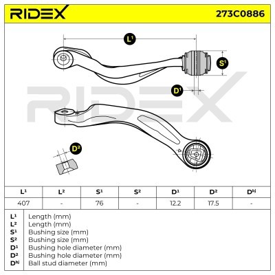 Control Arm RIDEX 273C0886 273C0886 - photo 6