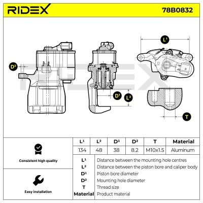 Brake Caliper RIDEX 78B0832 78B0832 - photo 5