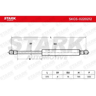 Gas Spring, boot-/cargo area Stark SKGS-0220212 SKGS-0220212 - photo 3