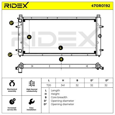 Radiator, Engine Cooling RIDEX 470R0192 470R0192 - photo 6