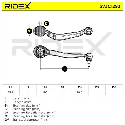 Control Arm RIDEX 273C1292 273C1292 - photo 7