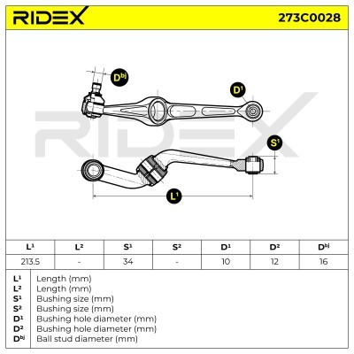 Control Arm RIDEX 273C0028 273C0028 - photo 6