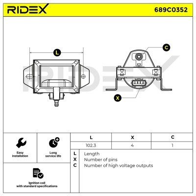 Ignition Coil RIDEX 689C0352 689C0352 - photo 6