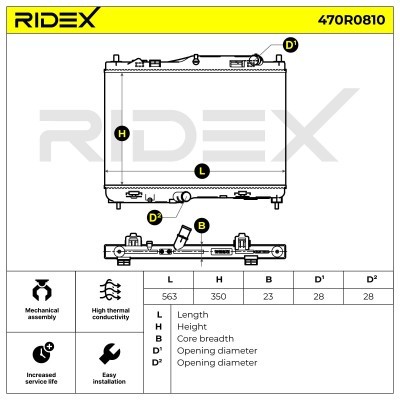 Radiator, Engine Cooling RIDEX 470R0810 470R0810 - photo 8