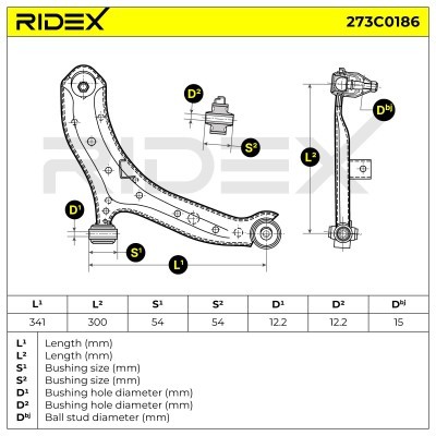 Control Arm RIDEX 273C0186 273C0186 - photo 4