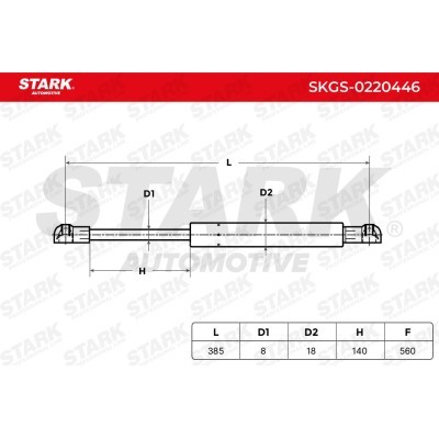 Gas Spring, boot-/cargo area Stark SKGS-0220446 SKGS-0220446 - photo 5