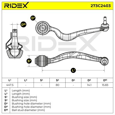 Control Arm RIDEX 273C2403 273C2403 - photo 7