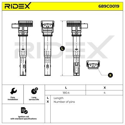 Ignition Coil RIDEX 689C0019 689C0019 - photo 8