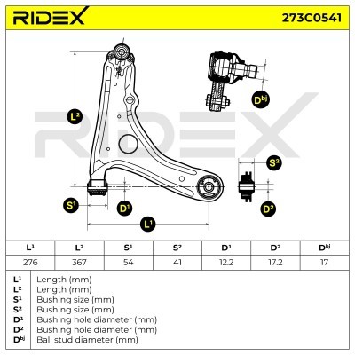 Control Arm RIDEX 273C0541 273C0541 - photo 6