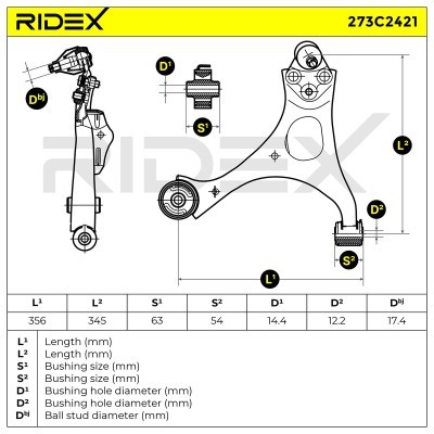 Control Arm RIDEX 273C2421 273C2421 - photo 8