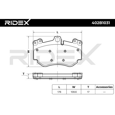 Brake Pads Set RIDEX 402B1031 402B1031 - photo 7
