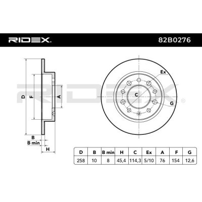 Brake Disc RIDEX 82B0276 82B0276 - photo 3