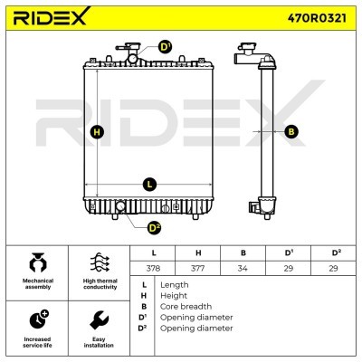 Radiator, Engine Cooling RIDEX 470R0321 470R0321 - photo 4