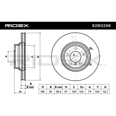Brake Disc RIDEX 82B0298 82B0298 - photo 4