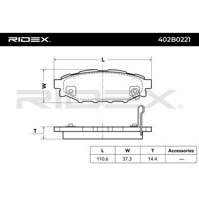 Brake Pads Set RIDEX 402B0221 402B0221 - photo 3