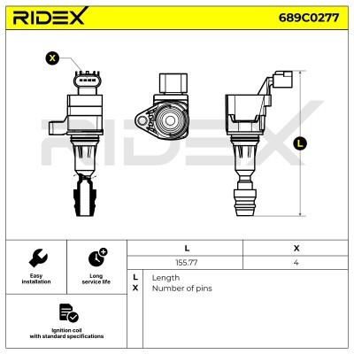 Ignition Coil RIDEX 689C0277 689C0277 - photo 4