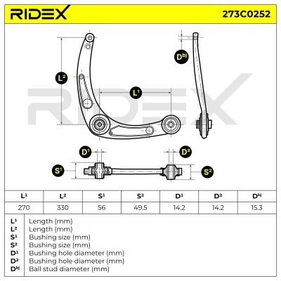 Control Arm RIDEX 273C0252 273C0252 - photo 4