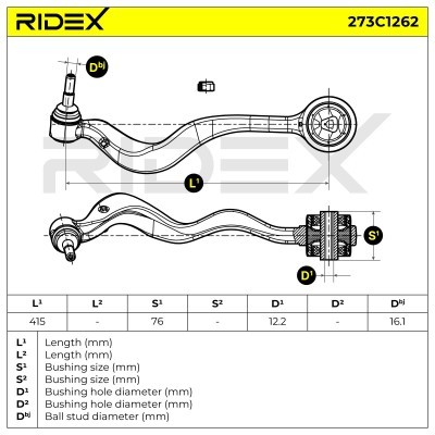 Control Arm RIDEX 273C1262 273C1262 - photo 6