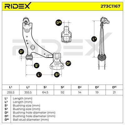 Control Arm RIDEX 273C1167 273C1167 - photo 8