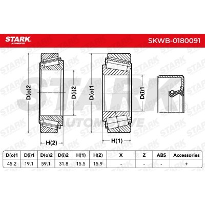 Wheel Bearing Stark SKWB-0180091 SKWB-0180091 - photo 7