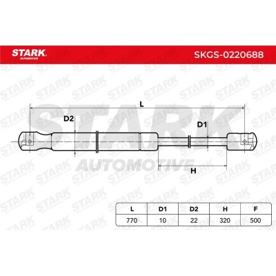 Gas Spring, boot-/cargo area Stark SKGS-0220688 SKGS-0220688 - photo 5