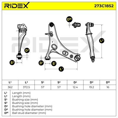 Control Arm RIDEX 273C1852 273C1852 - photo 5