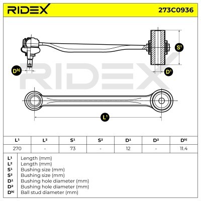 Control Arm RIDEX 273C0936 273C0936 - photo 6