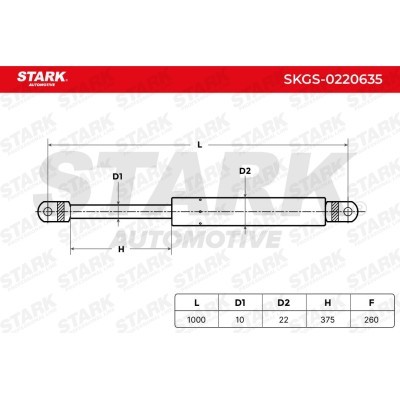Gas Spring, boot-/cargo area Stark SKGS-0220635 SKGS-0220635 - photo 5