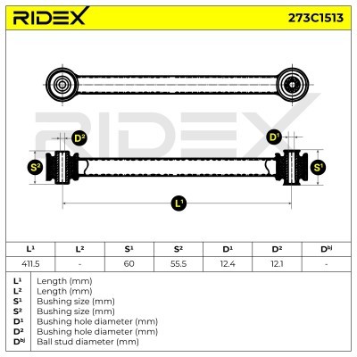 Control Arm RIDEX 273C1513 273C1513 - photo 9