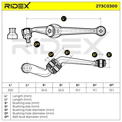Control Arm RIDEX 273C0300 273C0300 - photo 6