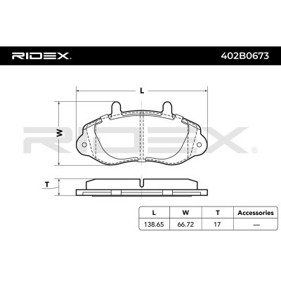 Brake Pads Set RIDEX 402B0673 402B0673 - photo 3