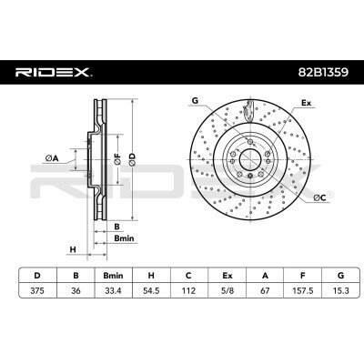 Brake Disc RIDEX 82B1359 82B1359 - photo 7