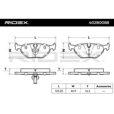 Brake Pads Set RIDEX 402B0088 402B0088 - photo 6
