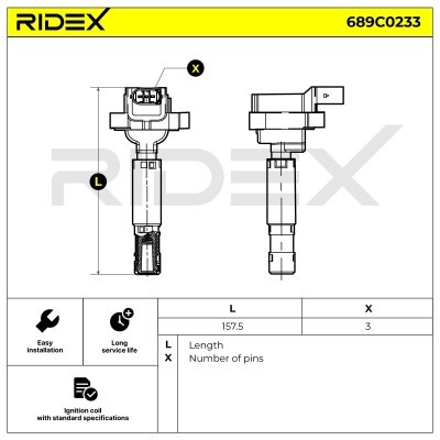 Ignition Coil RIDEX 689C0233 689C0233 - photo 7