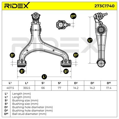 Control Arm RIDEX 273C1740 273C1740 - photo 6
