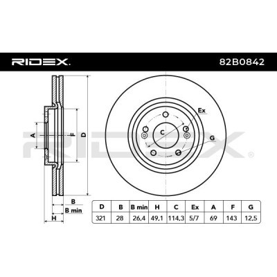 Brake Disc RIDEX 82B0842 82B0842 - photo 4