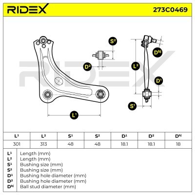 Control Arm RIDEX 273C0469 273C0469 - photo 5