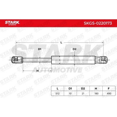 Gas Spring, boot-/cargo area Stark SKGS-0220173 SKGS-0220173 - photo 3