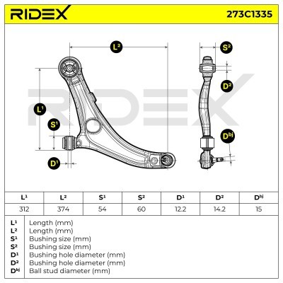 Control Arm RIDEX 273C1335 273C1335 - photo 7