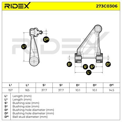Control Arm RIDEX 273C0306 273C0306 - photo 5