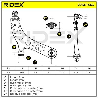 Control Arm RIDEX 273C1464 273C1464 - photo 7